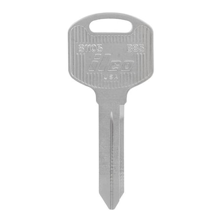 Hillman Hillman 5965488 Automotive Universal Key Blank for B85 Double Sided for GM - Case of 10; Silver 5965488
